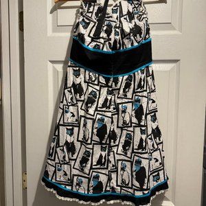 Black Cats in Disguise Halter Dress - Spooky & Perfect for Halloween - Size L